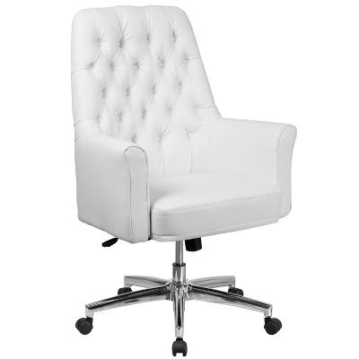 Flash Furniture Mid-Back Traditional Tufted LeatherSoft Executive Swivel Office Chair With Arms 12 Flash Furniture Mid-Back Traditional Tufted LeatherSoft Executive Swivel Office Chair With Arms - Image 12
