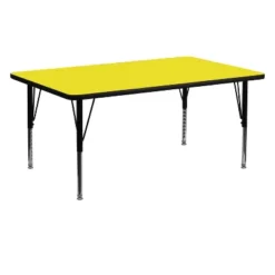 Flash Furniture 24''W X 60''L Rectangular HP Laminate Activity Table - Height Adjustable Short Legs -Furniture GUEST dae3a13f e56f 4f41 af66 9736c72f6cfa