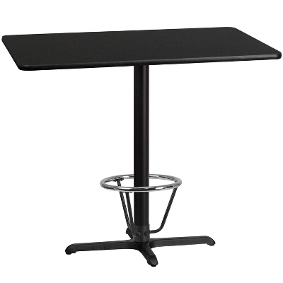 Flash Furniture 30'' X 48'' Rectangular Laminate Table Top With 23.5'' X 29.5'' Bar Height Table Base And Foot Ring 3 Flash Furniture 30'' X 48'' Rectangular Laminate Table Top With 23.5'' X 29.5'' Bar Height Table Base And Foot Ring - Image 3