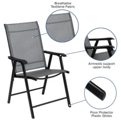 Flash Furniture Black Outdoor Folding Patio Sling Chair (2 Pack) 14 Flash Furniture Black Outdoor Folding Patio Sling Chair (2 Pack) -Furniture GUEST db31532f f081 4930 8c12 3bd13c44a31a