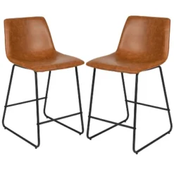 Flash Furniture 24 Inch Commercial Grade LeatherSoft Counter Height Barstools, Set Of 2 28 Flash Furniture 24 Inch Commercial Grade LeatherSoft Counter Height Barstools, Set Of 2 -Furniture GUEST db7387f1 7fca 4609 9324 0581802083ef