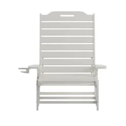 Flash Furniture Monterey Adjustable Adirondack Lounger With Cup Holder- All-Weather Indoor/Outdoor HDPE Lounge Chair -Furniture GUEST db99577f b305 4c52 aaed 669d4fdcc36a