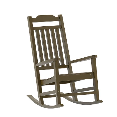 Flash Furniture Winston All-Weather Poly Resin Wood Rocking Chair 13 Flash Furniture Winston All-Weather Poly Resin Wood Rocking Chair - Image 13