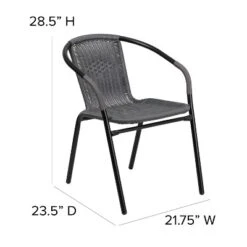 Flash Furniture 2 Pack Rattan Indoor-Outdoor Restaurant Stack Chair 19 Flash Furniture 2 Pack Rattan Indoor-Outdoor Restaurant Stack Chair -Furniture GUEST dc31263d 20a9 43f7 8b70 016b037e9c27