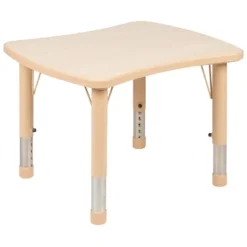 Flash Furniture 21.875"W X 26.625"L Rectangular Plastic Height Adjustable Activity Table -Furniture GUEST dda83697 8692 4085 bb00 e4791f431c66