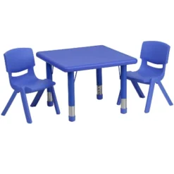 Flash Furniture 24" Square Plastic Height Adjustable Activity Table Set With 2 Chairs 20 Flash Furniture 24" Square Plastic Height Adjustable Activity Table Set With 2 Chairs -Furniture GUEST ddb30316 5d61 442f b6dc b920b4a86ddc