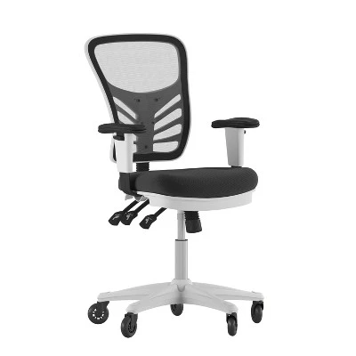 Flash Furniture Nicholas Mid-Back Multifunction Executive Swivel Ergonomic Office Chair With Adjustable Arms And Transparent Roller Wheels 18 Flash Furniture Nicholas Mid-Back Multifunction Executive Swivel Ergonomic Office Chair With Adjustable Arms And Transparent Roller Wheels - Image 18