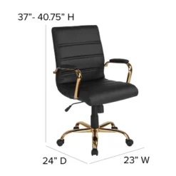 Flash Furniture Mid-Back Executive Swivel Office Chair With Metal Frame And Arms 20 Flash Furniture Mid-Back Executive Swivel Office Chair With Metal Frame And Arms -Furniture GUEST de215dda ade9 47fb bb3f 86922570672e
