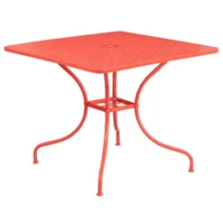 Flash Furniture Oia Commercial Grade 35.5" Square Indoor-Outdoor Steel Patio Table With Umbrella Hole 18 Flash Furniture Oia Commercial Grade 35.5" Square Indoor-Outdoor Steel Patio Table With Umbrella Hole -Furniture GUEST de62f847 24a8 4511 a784 ae1a1aed2f82