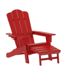 Flash Furniture Newport HDPE Adirondack Chair With Cup Holder And Pull Out Ottoman, All-Weather HDPE Indoor/Outdoor Lounge Chair 27 Flash Furniture Newport HDPE Adirondack Chair With Cup Holder And Pull Out Ottoman, All-Weather HDPE Indoor/Outdoor Lounge Chair -Furniture GUEST de6c5a8b 3e6b 4a6d 946f 2327b91d25ab