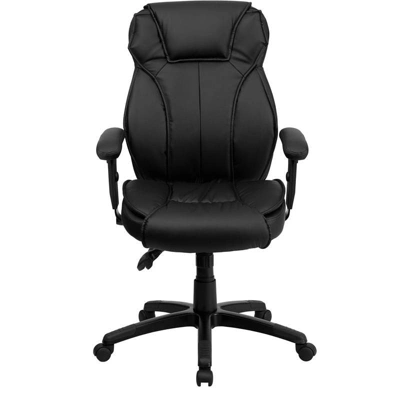 Executive Lumbar Support Swivel Office Chair Black Leather - Flash Furniture 3 Executive Lumbar Support Swivel Office Chair Black Leather - Flash Furniture - Image 3
