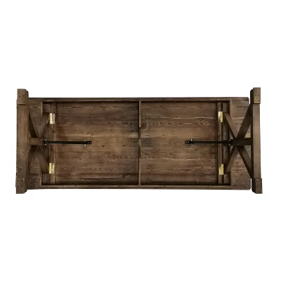 Flash Furniture HERCULES 9' X 40" Rectangular Solid Pine Folding Farm Table With X Legs 12 Flash Furniture HERCULES 9' X 40" Rectangular Solid Pine Folding Farm Table With X Legs - Image 12