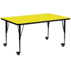 Flash Furniture Mobile 30''W X 72''L Rectangular HP Laminate Activity Table - Height Adjustable Short Legs 5 Flash Furniture Mobile 30''W X 72''L Rectangular HP Laminate Activity Table - Height Adjustable Short Legs -Furniture GUEST deb7b5c9 c89d 4656 a32e 922ed4cbc377