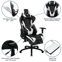 Flash Furniture Gaming Desk And Footrest Reclining Gaming Chair Set With Cup Holder, Headphone Hook, And Monitor/Smartphone Stand -Furniture GUEST dedabf6f eb6c 45e4 89f6 b536f0e87407