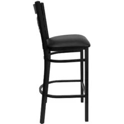Flash Furniture Black ''X'' Back Metal Restaurant Barstool -Furniture GUEST e0716347 7d2c 4d2f b831 183a8412eefd