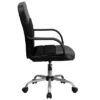 Swivel Task Chair Black Leather/Mesh - Flash Furniture