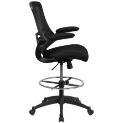Flash Furniture Mid-Back Black Mesh Ergonomic Drafting Chair With Adjustable Foot Ring And Flip-Up Arms 21 Flash Furniture Mid-Back Black Mesh Ergonomic Drafting Chair With Adjustable Foot Ring And Flip-Up Arms -Furniture GUEST e1b9ba26 dd64 431a affe d841aa24466d