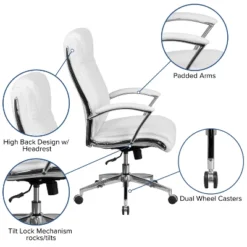 Flash Furniture High Back Designer Smooth Upholstered Executive Swivel Office Chair With Chrome Base And Arms 17 Flash Furniture High Back Designer Smooth Upholstered Executive Swivel Office Chair With Chrome Base And Arms -Furniture GUEST e1c882be 7da7 4ffd 9c41 9937dab22829