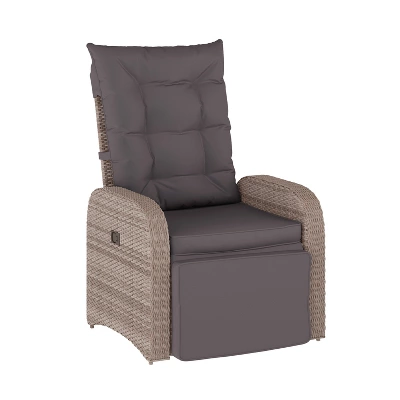 Flash Furniture Nemo Indoor/Outdoor Patio Wicker Rattan Recliner Lounge Chair With Flip Up Side Table 14 Flash Furniture Nemo Indoor/Outdoor Patio Wicker Rattan Recliner Lounge Chair With Flip Up Side Table - Image 14