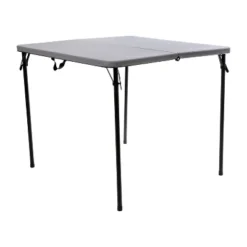 Flash Furniture 2.83-Foot Square Bi-Fold Plastic Folding Table With Carrying Handle -Furniture GUEST e2b68e00 27b1 48c1 b1a5 946f16f157a0
