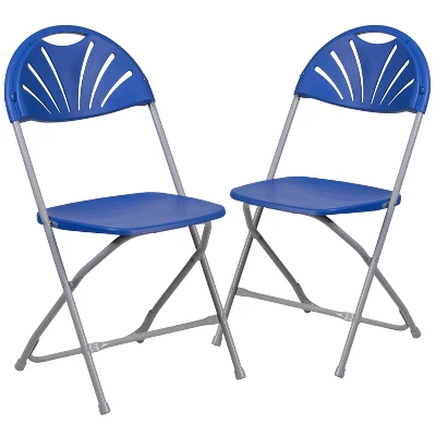 Flash Furniture 2 Pack HERCULES Series 650 Lb. Capacity Plastic Fan Back Folding Chair 11 Flash Furniture 2 Pack HERCULES Series 650 Lb. Capacity Plastic Fan Back Folding Chair - Image 11