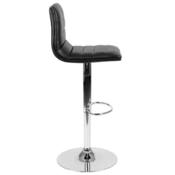 Flash Furniture Modern Vinyl Adjustable Height Barstool With Horizontal Stitch Back -Furniture GUEST e3777a52 cbc5 442a b6a8 50b9ded5e7e8