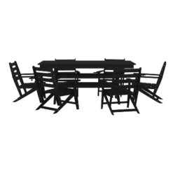 Flash Furniture Tolleson Commercial 7 Piece Adirondack Dining Set With 72" Rectangle Indoor/Outdoor Recycled HDPE Table And 6 Chairs With Cupholders 31 Flash Furniture Tolleson Commercial 7 Piece Adirondack Dining Set With 72" Rectangle Indoor/Outdoor Recycled HDPE Table And 6 Chairs With Cupholders -Furniture GUEST e40c7bc7 bdc4 4785 8b0b 4edc5a4adcd3