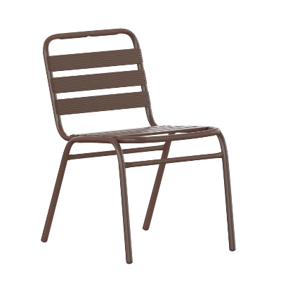 Flash Furniture Lila Aluminum Commercial Indoor-Outdoor Armless Restaurant Stack Chair With Triple Slat Back 13 Flash Furniture Lila Aluminum Commercial Indoor-Outdoor Armless Restaurant Stack Chair With Triple Slat Back - Image 13