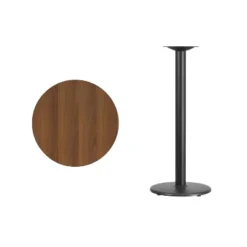 Flash Furniture 24'' Round Laminate Table Top With 18'' Round Bar Height Table Base