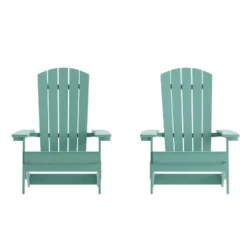Flash Furniture Set Of 2 Charlestown All-Weather Poly Resin Folding Adirondack Chair 35 Flash Furniture Set Of 2 Charlestown All-Weather Poly Resin Folding Adirondack Chair -Furniture GUEST e57b672a d40e 487f 98d9 9bb542fd1f3e