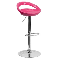 Flash Furniture Contemporary Plastic Adjustable Height Barstool With Rounded Cutout Back And Chrome Base 25 Flash Furniture Contemporary Plastic Adjustable Height Barstool With Rounded Cutout Back And Chrome Base -Furniture GUEST e5b33ca1 57ed 4b4b 8a72 e4db5104ca0a
