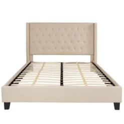 Flash Furniture Riverdale Queen Size Tufted Upholstered Platform Bed In Beige Fabric -Furniture GUEST e628ffed 34b7 4e86 88e8 c539a528d2e1