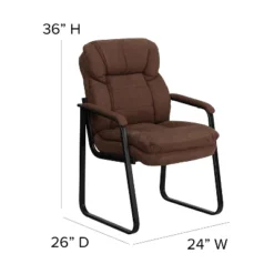 Flash Furniture Executive Side Reception Chair With Lumbar Support And Sled Base 14 Flash Furniture Executive Side Reception Chair With Lumbar Support And Sled Base -Furniture GUEST e647bec1 757c 454b a1e2 9453952ad0e9