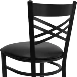 Flash Furniture Black ''X'' Back Metal Restaurant Barstool -Furniture GUEST e66d6f5e 8f9c 4920 8c1f c6ea1d77b438