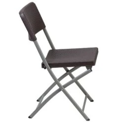 Flash Furniture 2 Pack HERCULES Series Brown Rattan Plastic Folding Chair With Gray Frame 11 Flash Furniture 2 Pack HERCULES Series Brown Rattan Plastic Folding Chair With Gray Frame -Furniture GUEST e6d692a2 f1ac 47ba b190 52d7b9cb756a