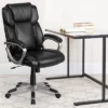 Flash Furniture Mid-Back LeatherSoftSoft Executive Swivel Office Chair With Padded Arms