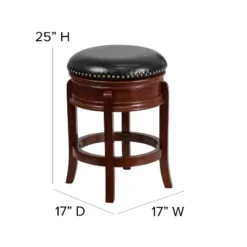 Flash Furniture 24'' High Backless Wood Counter Height Stool With Carved Apron And LeatherSoftSoft Swivel Seat 13 Flash Furniture 24'' High Backless Wood Counter Height Stool With Carved Apron And LeatherSoftSoft Swivel Seat -Furniture GUEST e74630a3 a2f0 4750 8789 6e0878688970