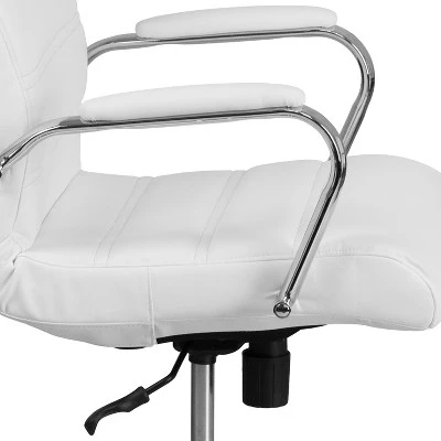 Flash Furniture High Back White LeatherSoft Executive Swivel Office Chair With Chrome Frame And Arms 5 Flash Furniture High Back White LeatherSoft Executive Swivel Office Chair With Chrome Frame And Arms - Image 5