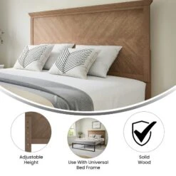 Flash Furniture Fiona Herring Bone Wooden Adjustable Headboard For Universal Metal Bed Frames 12 Flash Furniture Fiona Herring Bone Wooden Adjustable Headboard For Universal Metal Bed Frames -Furniture GUEST e7c61e8c 46ca 4300 ae76 1751077bd96c