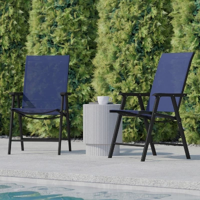 Flash Furniture Paladin Outdoor Folding Patio Sling Chair (2 Pack) 3 Flash Furniture Paladin Outdoor Folding Patio Sling Chair (2 Pack) - Image 3