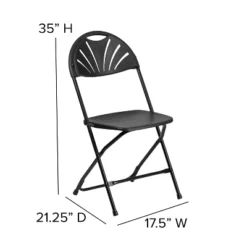 Flash Furniture 8 Pack HERCULES Series 650 Lb. Capacity Plastic Fan Back Folding Chair -Furniture GUEST e942b436 716b 4954 a391 2d4ceb6be6c1