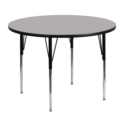 Flash Furniture 48'' Round Thermal Laminate Activity Table - Standard Height Adjustable Legs 6 Flash Furniture 48'' Round Thermal Laminate Activity Table - Standard Height Adjustable Legs - Image 6