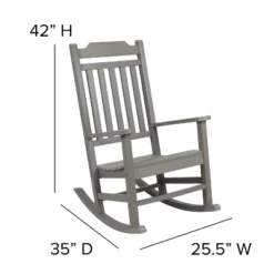 Flash Furniture Set Of 2 Winston All-Weather Faux Wood Rocking Chair -Furniture GUEST e9d41f93 657e 4077 a8d8 9cec8d763772