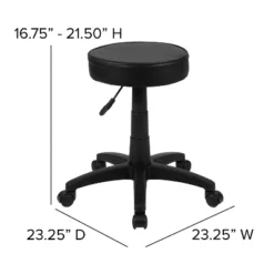 Flash Furniture Black Adjustable Doctors Stool On Wheels With Ergonomic Molded Seat 11 Flash Furniture Black Adjustable Doctors Stool On Wheels With Ergonomic Molded Seat -Furniture GUEST e9e7ca19 a80f 40b4 9ff5 c0dccb2d79f0