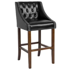 Flash Furniture Carmel Series 30" High Transitional Tufted Walnut Barstool With Accent Nail Trim 22 Flash Furniture Carmel Series 30" High Transitional Tufted Walnut Barstool With Accent Nail Trim -Furniture GUEST eae598d6 792d 4619 8d0e c91d86814830