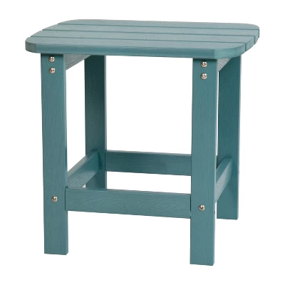 Flash Furniture Charlestown All-Weather Poly Resin Wood Commercial Grade Adirondack Side Table 10 Flash Furniture Charlestown All-Weather Poly Resin Wood Commercial Grade Adirondack Side Table - Image 10