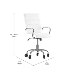 Flash Furniture Camilia Mid-Back Executive Swivel Office Chair With Arms, And Transparent Roller Wheels 17 Flash Furniture Camilia Mid-Back Executive Swivel Office Chair With Arms, And Transparent Roller Wheels -Furniture GUEST eb8f2b7e 7fce 4272 bff6 31ab172ba083