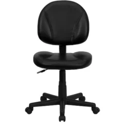 Mid-Back Black Leather Ergonomic Swivel Task Chair - Belnick 5 Mid-Back Black Leather Ergonomic Swivel Task Chair - Belnick -Furniture GUEST ed4a5cc6 98c8 40c1 a22f ac766833af2b