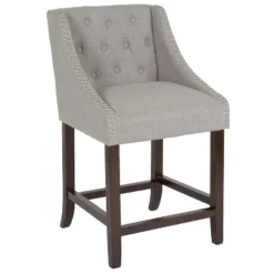 Flash Furniture Carmel Series 24" High Transitional Tufted Walnut Counter Height Stool With Accent Nail Trim 21 Flash Furniture Carmel Series 24" High Transitional Tufted Walnut Counter Height Stool With Accent Nail Trim -Furniture GUEST ed5e3489 d044 483c abf5 b6f0b4bc7fb9