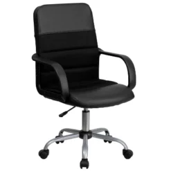 Swivel Task Chair Black Leather/Mesh - Flash Furniture 17 Swivel Task Chair Black Leather/Mesh - Flash Furniture -Furniture GUEST ed9d9dcc 50c2 42bc a38a 005ce7adc1d2
